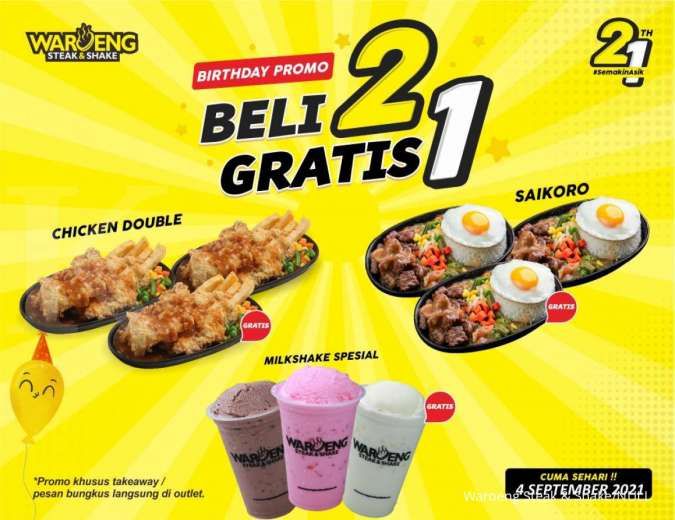 Cuma Hari Ini, Beli 2 Gratis 1 di Waroeng Steak