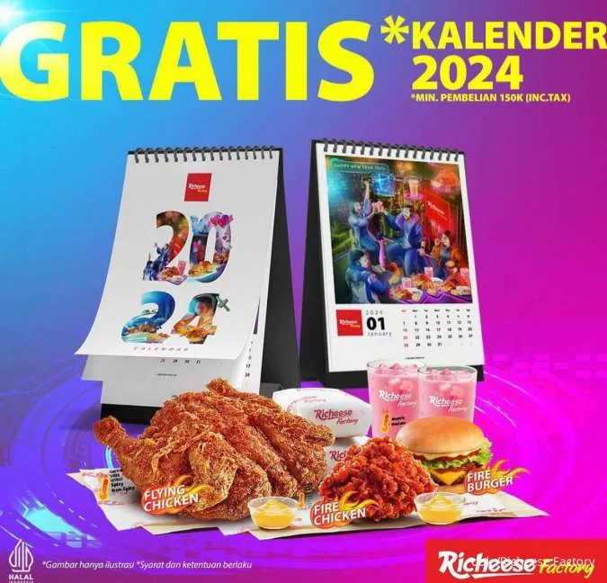 Richeese Factory Gratis kalender 2024