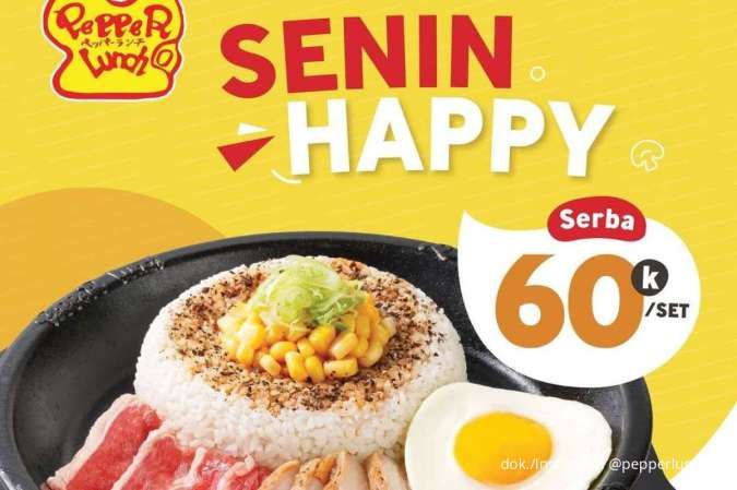 Promo Pepper Lunch Senin Happy, Tersedia 3 Pilihan Menu Favorit Serba Rp 60.000/Set