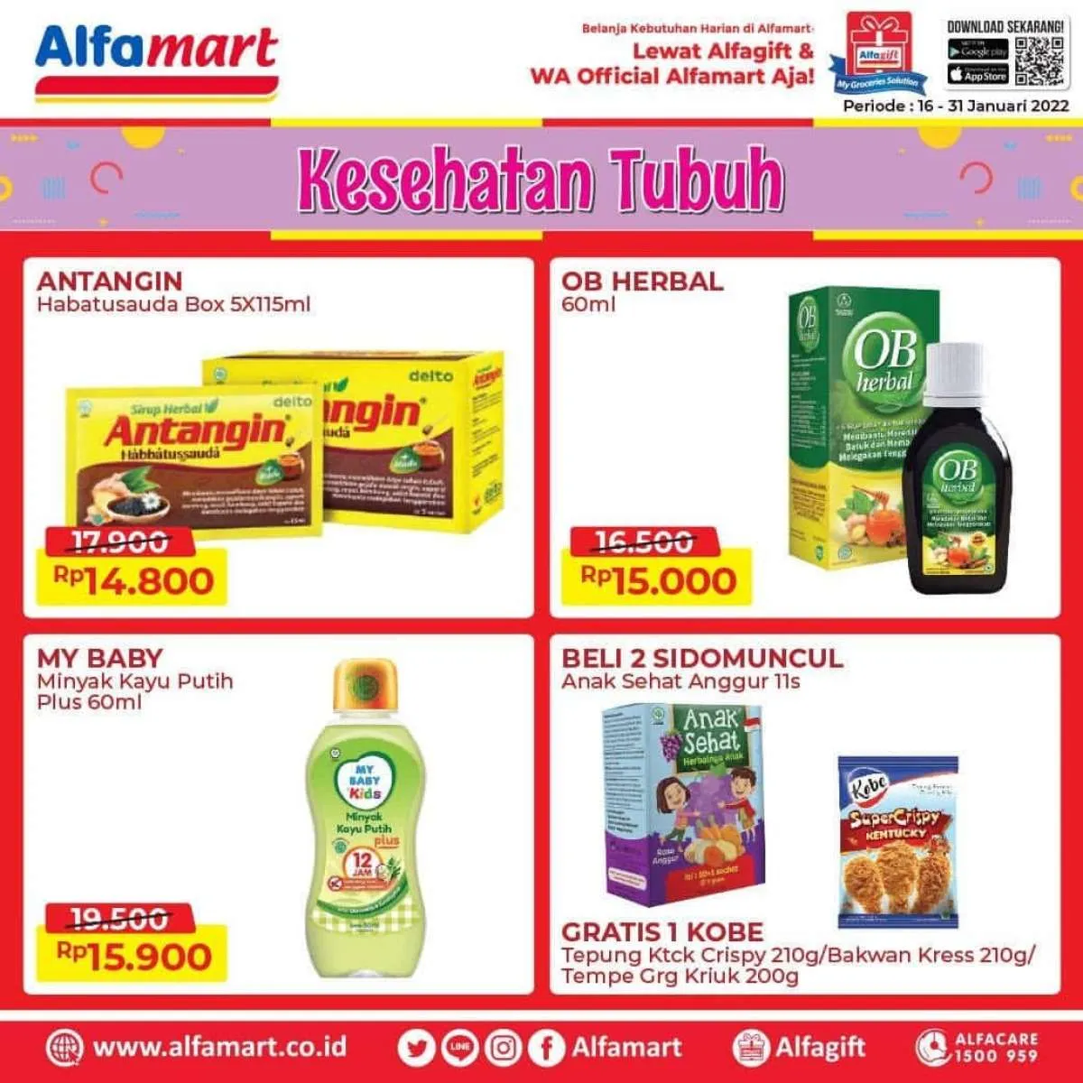 Promo Alfamart Edisi Produk Kesehatan Tubuh dan Body Care s/d Akhir Januari 2022