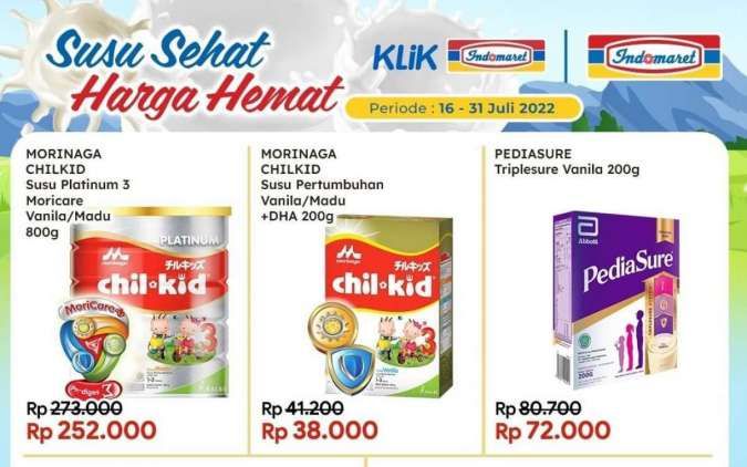 Promo Indomaret 16-31 Juli 2022, Kebutuhan Susu Keluarga Harga Lebih Hemat