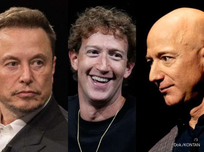 10 Orang Terkaya di Dunia pada Awal Maret 2025: Musk, Zuckerberg, Bezos Teratas