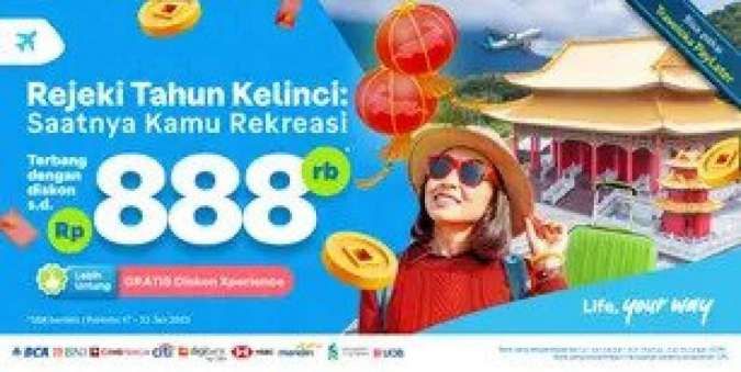 Promo Traveloka Tahun Baru Imlek 2023, Diskon Tiket Pesawat Hingga Rp 888.000