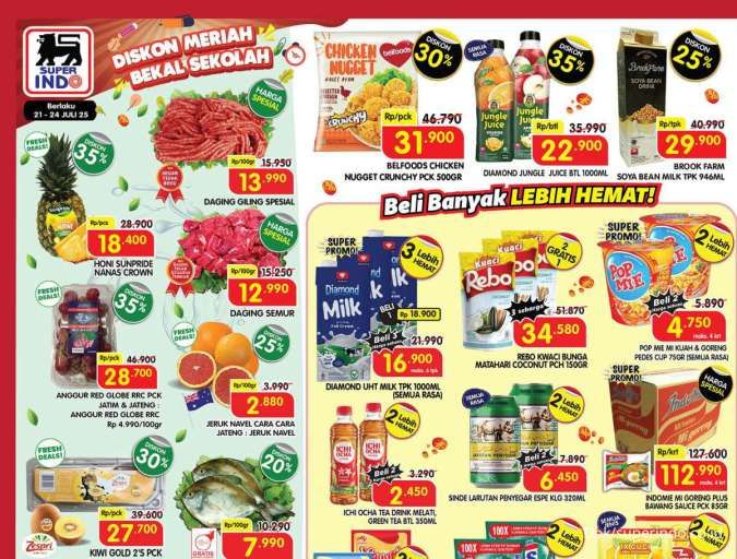 Promo Superindo Weekday 21-24 Juli 2025, Susu UHT & Mie Beli Banyak Lebih Hemat