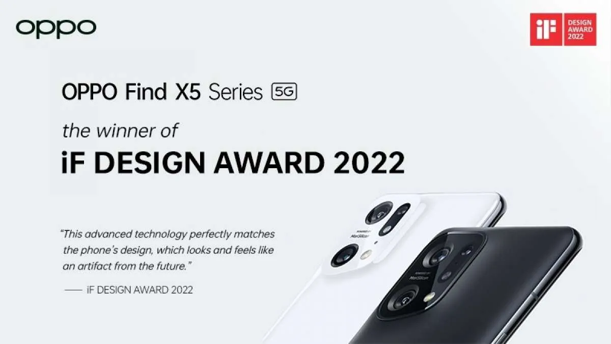 OPPO Find X5 Series Menangkan Penghargaan Prestisius, iF DESIGN AWARD 2022 
