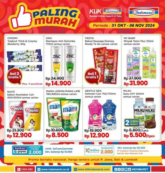 Promo Indomaret 31 Oktober-6 November 2024 Paling Murah