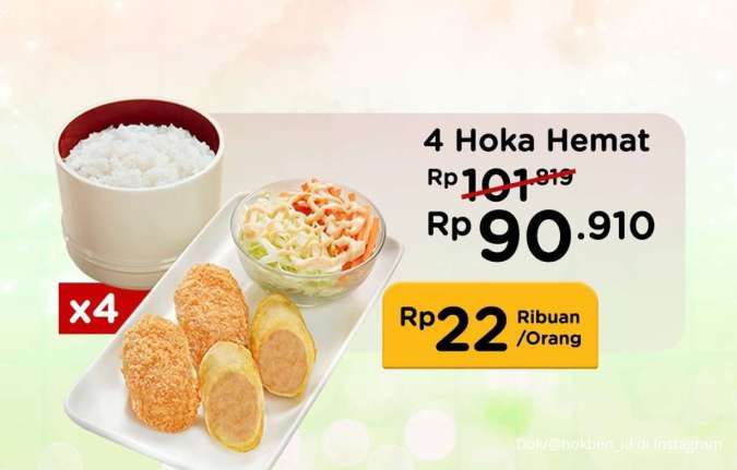 Promo HokBen Spesial Liburan Sekolah, Makan Berempat Mulai Rp 22.000-an Per Orang
