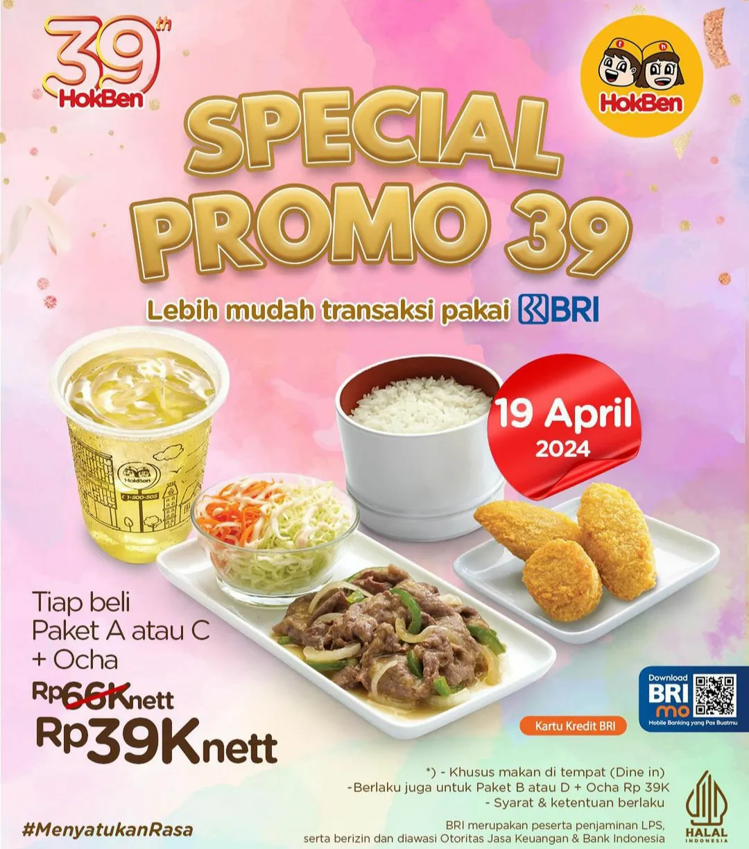 Promo Hokben x Bank spesial HUT ke-39