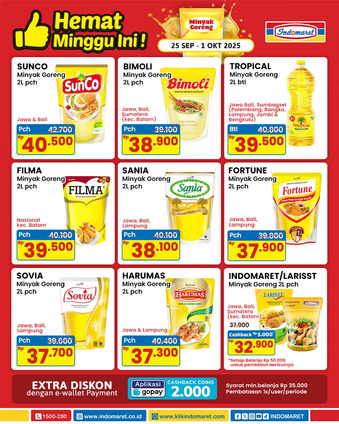 Promo Minyak Goreng Indomaret Periode 25 September-1 Oktober 2025