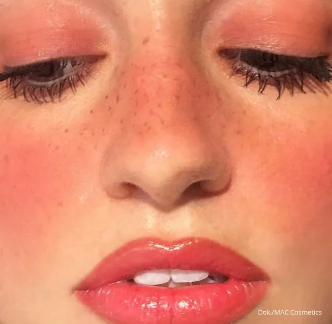 Rosy flush makeup