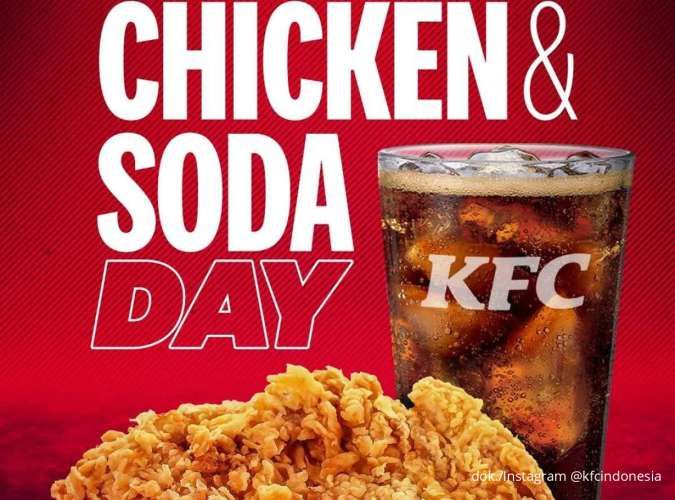 Promo KFC Chicken & Soda Day Tiap Selasa, Combo Ayam + Soft Drink Cuma Rp 18.000-an