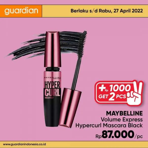 Promo Guardian +1000 Get 2 Pcs Periode 21-27 April 2022