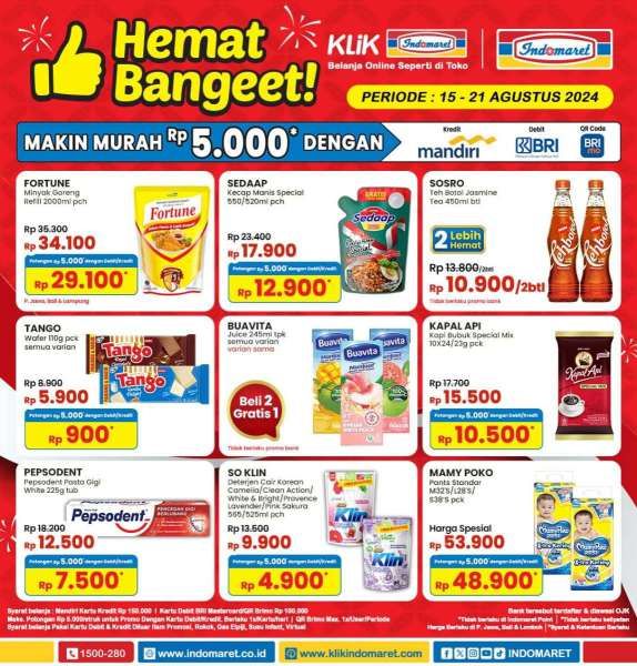 Promo Indomaret Hemat Banget 15-21 Agustus 2024 Spesial Kemerdekaan