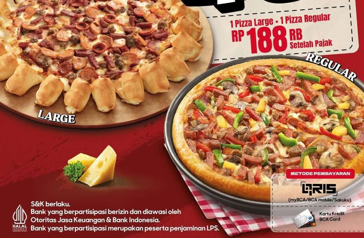 Promo Pizza Hut Payday Mulai Hari Ini 25 Desember 2024, Hemat Sampai 40% dengan BCA