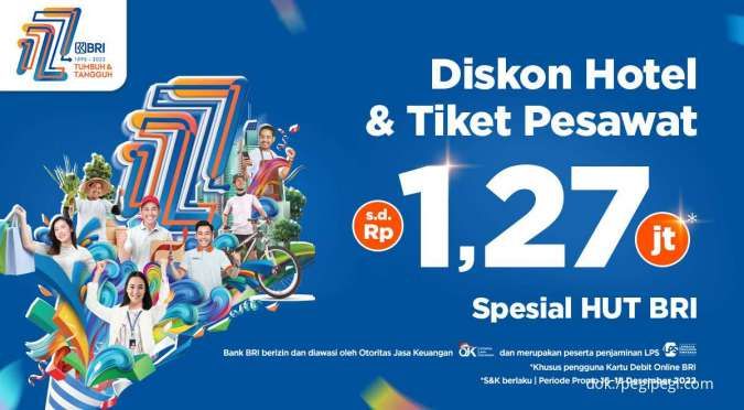 Promo Kartu Debit Online BRI, Diskon Hotel & Tiket Pesawat PegiPegi Rp 1,27 Juta