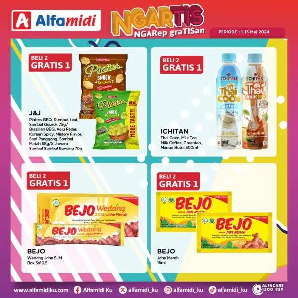 Promo Alfamidi Ngartis (Ngarep Gratisan) Periode 1-15 Mei 2024