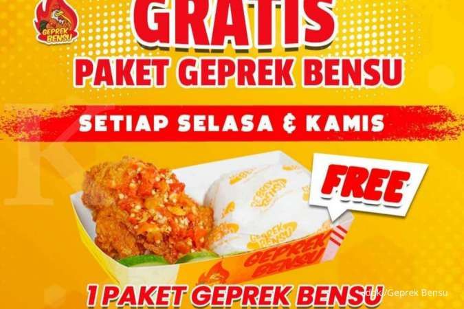 Promo Geprek Bensu 13 Januari 2022, Ada Gratis 1 Paket Geprek Bensu via GrabKitchen