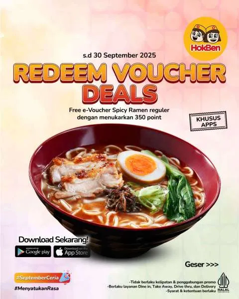 Promo HokBen Redeem Voucher Deals 1
