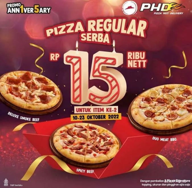 Promo HUT ke-15 Pizza Hut Delivery (phd)
