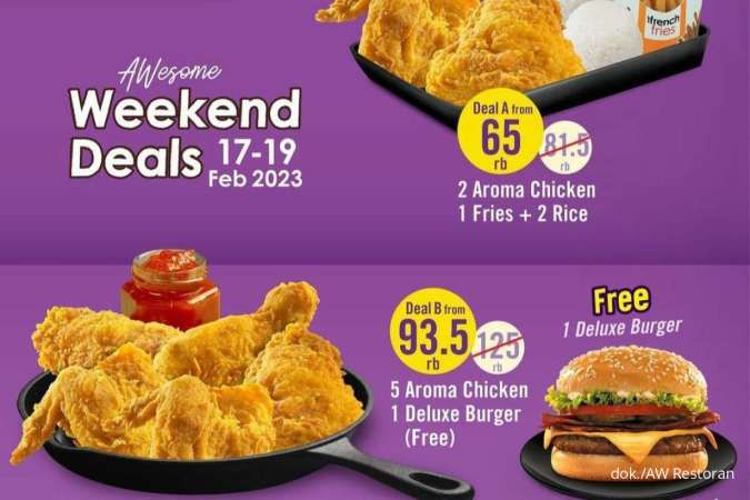 Promo AW Restoran Paket Weekend Deals Edisi 17-19 Februari 2023, Harga Hemat