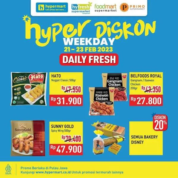 Promo Hypermart 21-23 Februari 2023, Hyper Diskon Weekday Terbaru