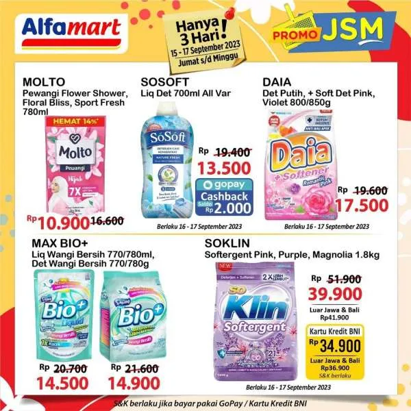 Promo JSM Alfamart Hanya 3 Hari Periode 15-17 September 2023