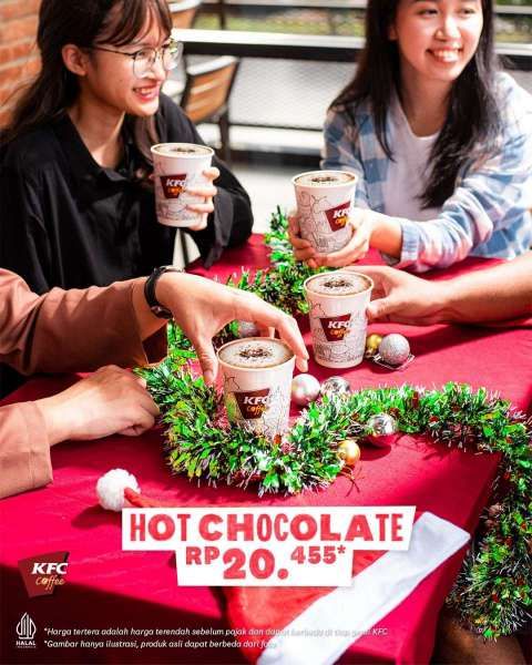 Promo KFC Hot Chocolate di Momen Natal Desember 2022