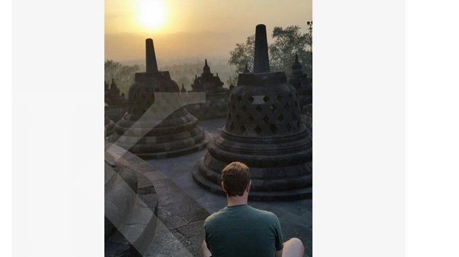 Pendiri Facebook berkunjung ke Borobudur