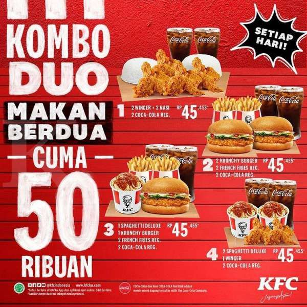 Promo KFC kombo duo terbaru di Desember 2021