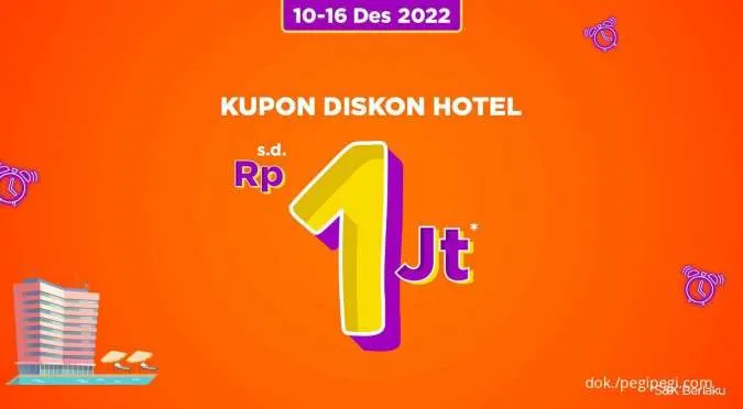 Promo PegiPegi Time, Kupon Diskon Hotel Rp 1 Juta Periode sampai 15 Januari 2022