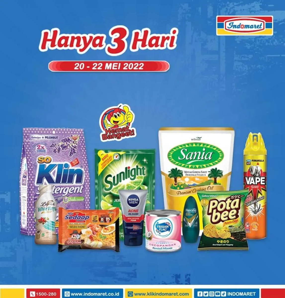Katalog Promo Indomaret Hanya 3 Hari, Periode 20-22 Mei 2022