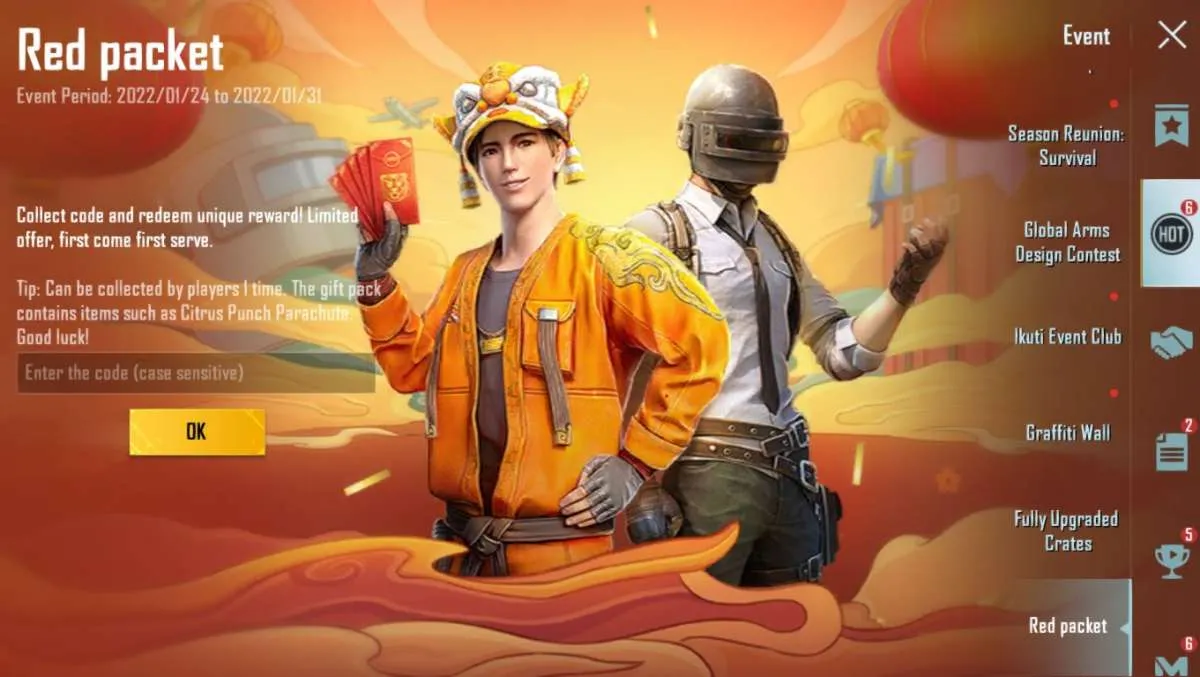 Kode Redeem PUBG Mobile Terbaru Januari 2022 Red Packet, Cek Apakah Masih Aktif?