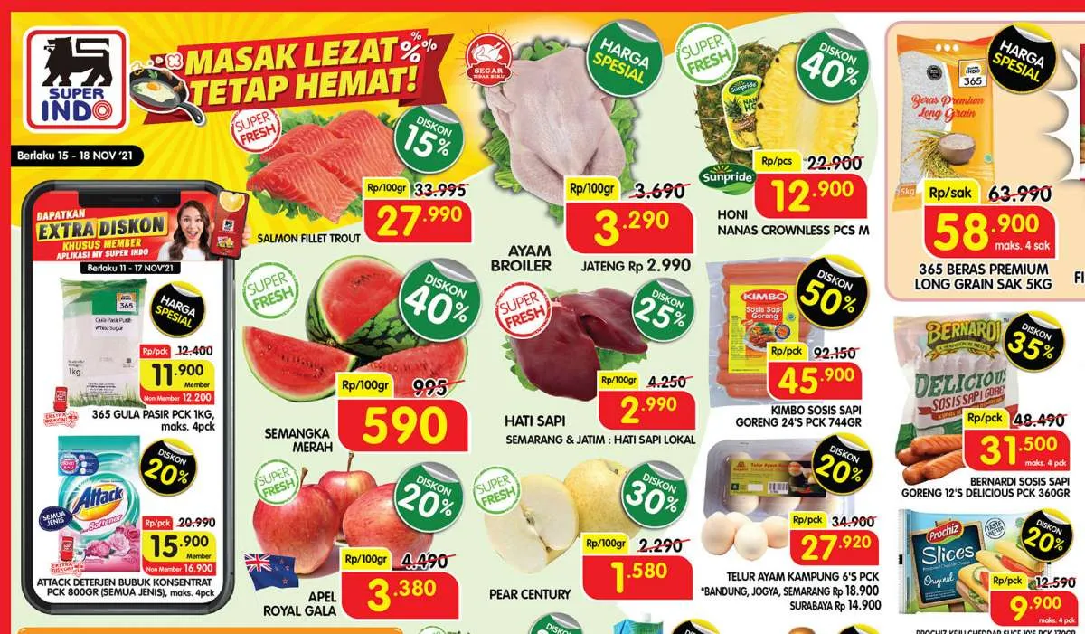 Promo Superindo 15-18 November 2021, banyak diskon besar mulai hari Senin