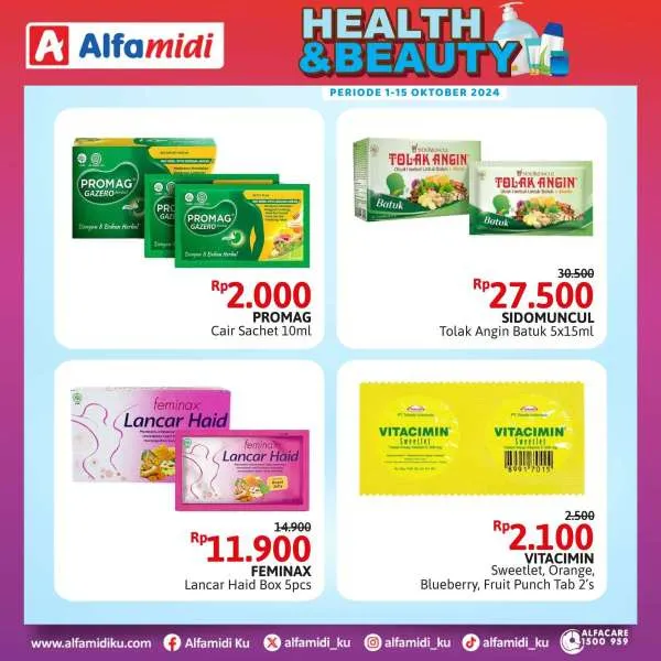 Promo Alfamidi Health & Beauty Periode 1-15 Oktober 2024