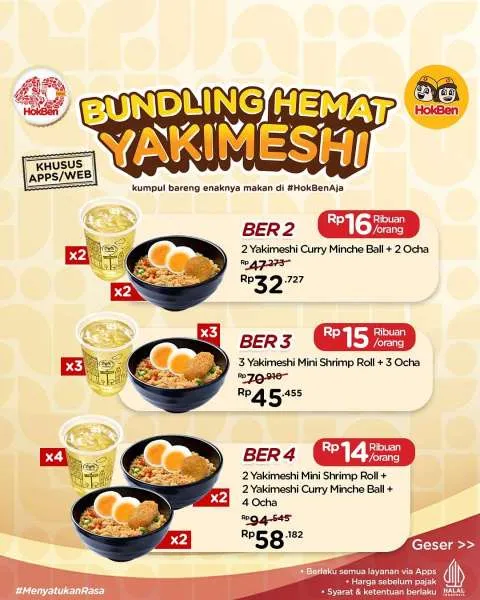 Promo HokBen Bundling Hemat Yakimeshi