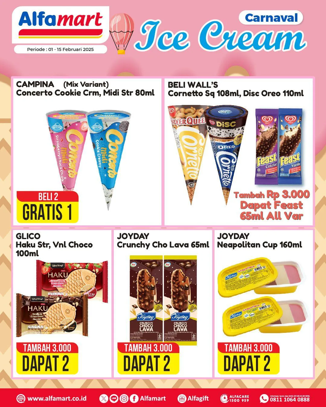 Promo Alfamart Carnaval Ice Cream Periode 1-15 Februari 2025