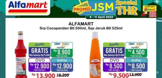Katalog Promo JSM Alfamart Spesial THR 8 April 2023, Potongan Harga untuk Sirup