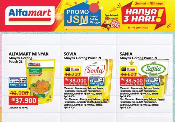 Promo Minyak Goreng Weekend 13-15 Juni 2025 di JSM Alfamart dan JSM Superindo