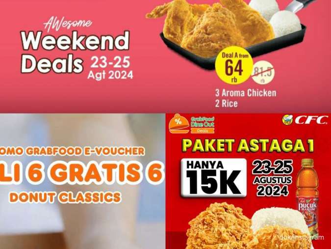 Promo Weekend JSM Dunkin, AW Restoran, dan CFC Edisi 23-25 Agustus 2024