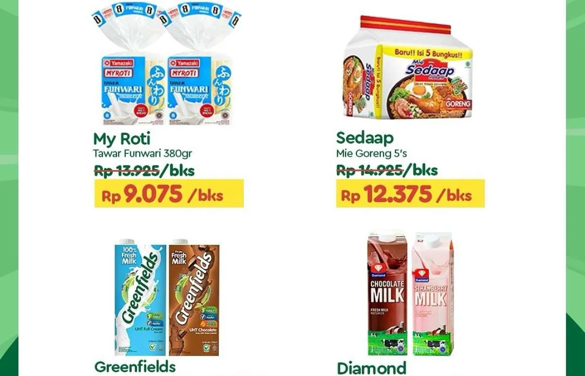 Promo JSM Tip Top 13-15 Juni 2025, Potongan Harga Greenfields dan Mie Sedaap