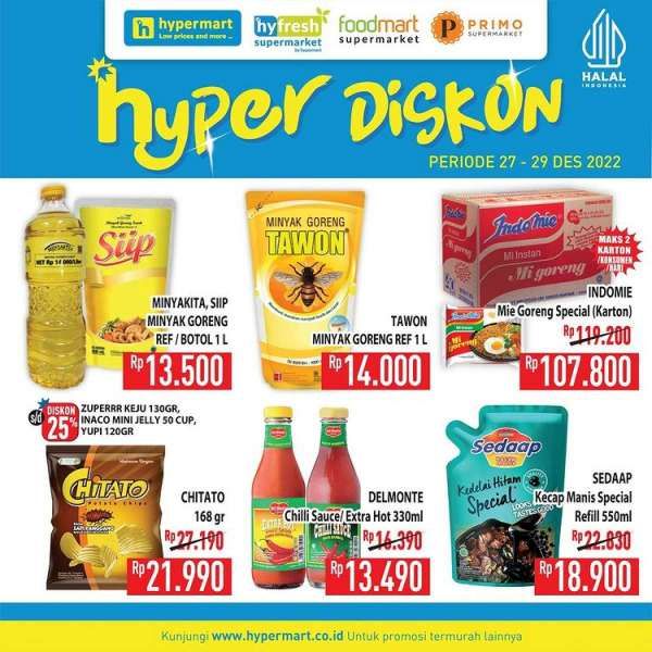 Harga Promo Hypermart Mulai 27-29 Desember 2022