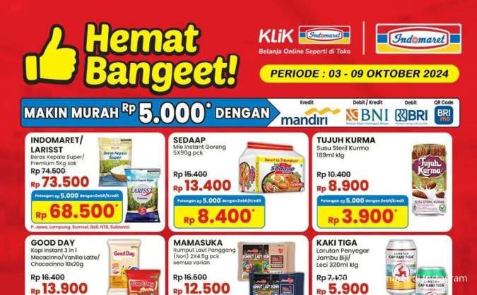 Promo Indomaret 3-9 Oktober 2024, Mie Sedaap dan Tujuh Kurma Harga Lebih Hemat