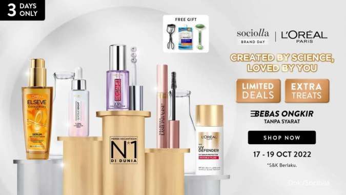 Promo L’Oreal Paris 17-19 Oktober 2022, Ada Diskon 45% dan Banyak Hadiah Gratis