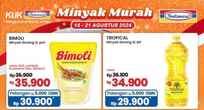 Promo Indomaret Minyak Murah Periode 15-21 Agustus 2024, Berlaku Nasional!