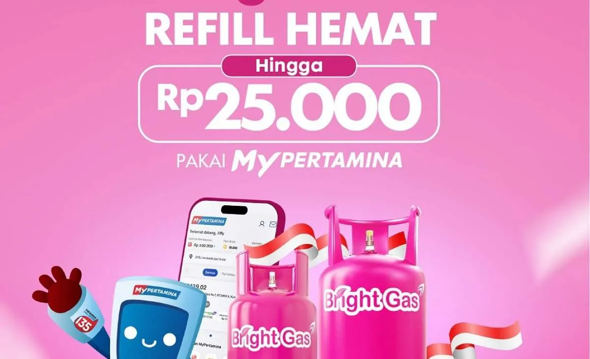 Promo Isi Ulang Bright Gas Pakai MyPertamina, Cashback Sampai Rp 25.000 