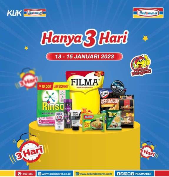 Katalog Promo Indomaret Hanya 3 Hari Periode 13-15 Januari 2023
