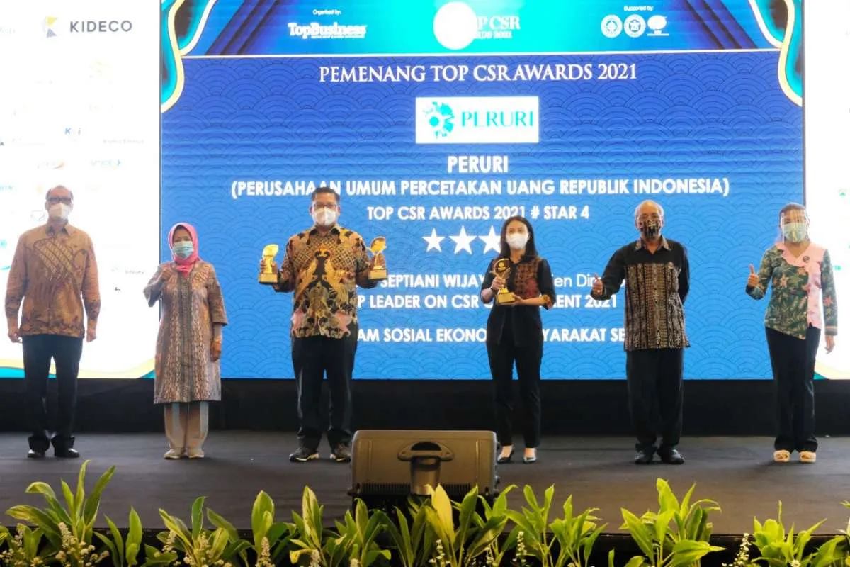 Perum Peruri sabet tiga penghargaan pada Top CSR Awards 2021