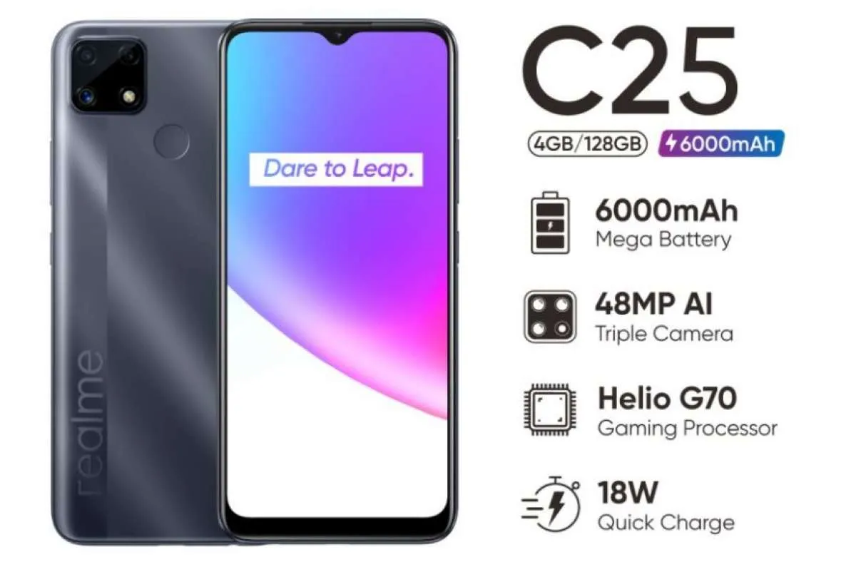 Spesifikasi Lengkap dan Harga HP Realme C25 RAM 4/128 GB, per Januari 2022