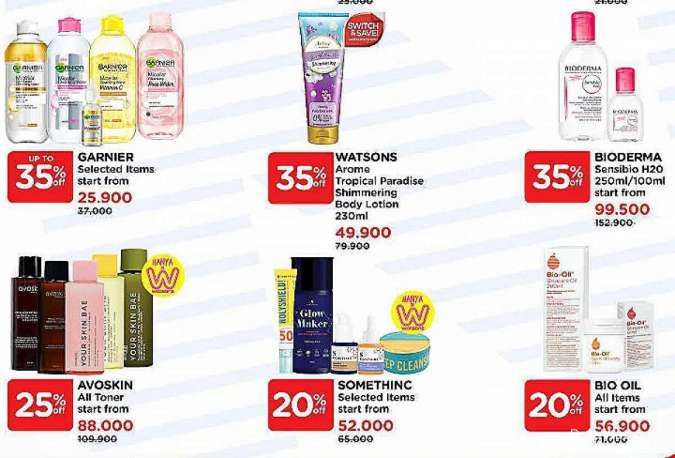 Promo Watsons Spesial Gajian Diskon s/d 50%, Berlaku 23-26 Juni 2022