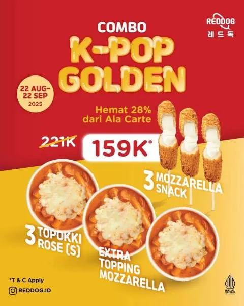 Promo Reddog Combo K-Pop Golden sampai 20 September